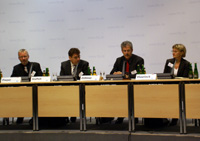 v.l.n.r. Dr. Ralf Pieper, Dr. Ditmar Staffelt, Manfred Zöllmer, Maria Vleurinck